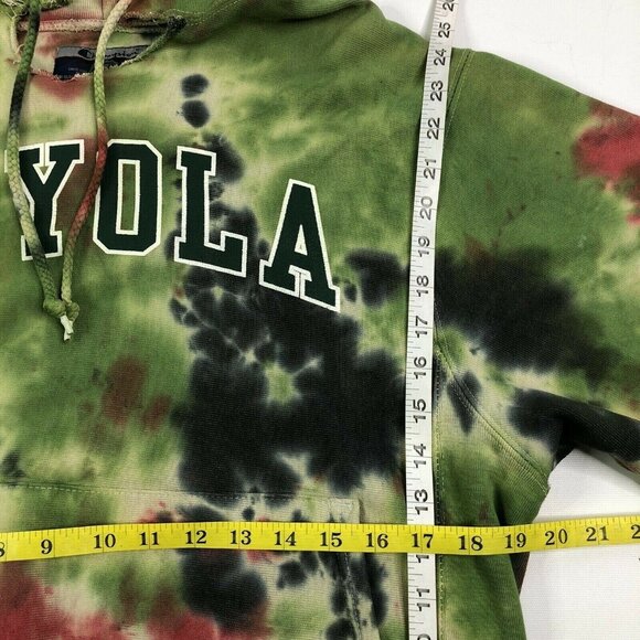 Champion Reverse Weave Loyola Tie Dye Hooded Sweatshirt Small OOAK - Picture 7 of 10